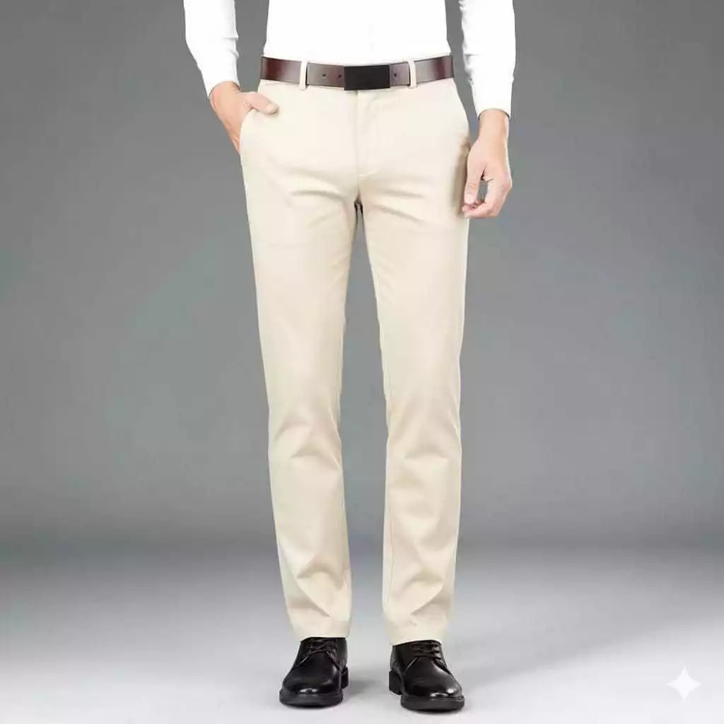 Celana Kantor Formal Pria Slimfit Ivory